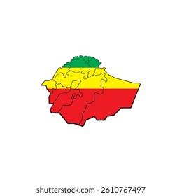 Map of Ethiopia. Map of Ethiopia by administrative provinces
