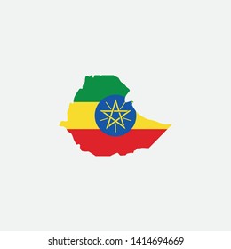 Map of Ethiopia graphic element Illustration template