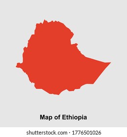 Map of Ethiopia isolated vector illustration