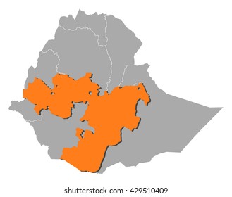 Map - Ethiopia, Oromia
