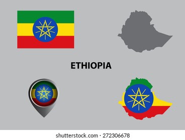 Map of Ethiopia and symbol