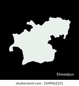 Mapa de Etmadpur Block, Agra District, Uttar Pradesh State, República da Índia, Governo de Uttar Pradesh, Território indiano, Índia Oriental, política, aldeia, turismo