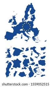 Map of EU with countries