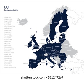 Map Of EU, European Union