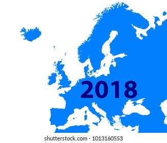 Map of Europe 2018