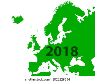 Map of Europe 2018