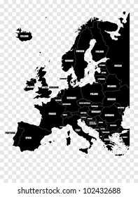 Map Europe Stock Vector (Royalty Free) 102432688 | Shutterstock