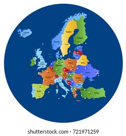 Map of Europe.