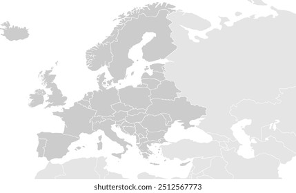 Map of Europe of administrative divisions states.