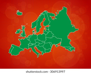 Map of Europe Beaming