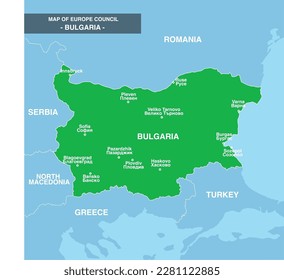Map of Europe Council Country, Bulgaria Map