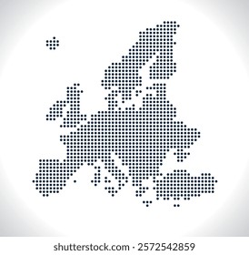 Map of Europe from dots