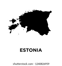 map - europe - estonia icon vector