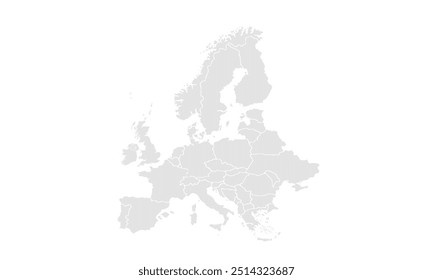 Map of Europe in gray on a white background
โดย vukrytas.