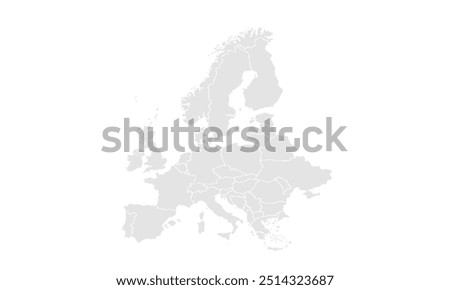 Map of Europe in gray on a white background
โดย vukrytas.