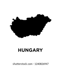 map - europe - hungary icon vector