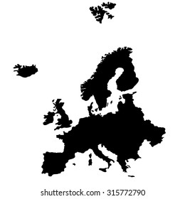 Map of Europe, illustration