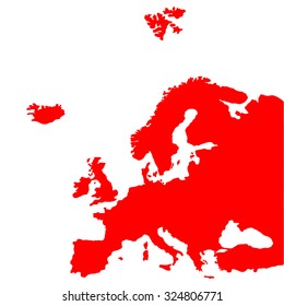 Map of Europe, illustration