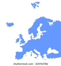 Map of Europe, illustration