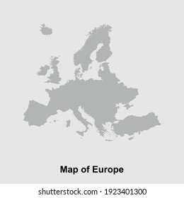 Map Of Europe Isolated Vector Illustration