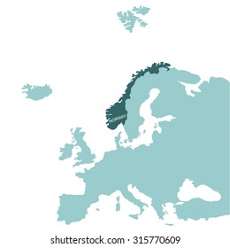 Map of Europe, Norway