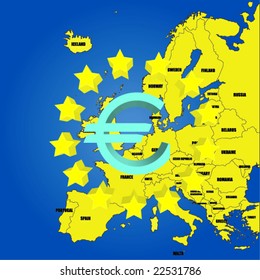 Map of Europe -UE