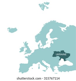 Map of Europe , Ukraine