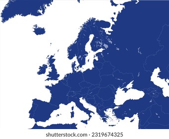 map of Europe, vector 10 eps.