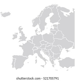 map europe vector - Shutterstock ID 521705791