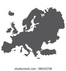 Map of the Europe. Vector