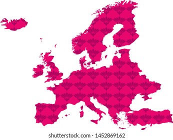 map of Europe. vector illustration