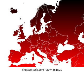 Mapa de Europa como ilustración vectorial