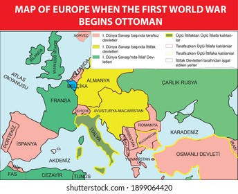 map of europe when the first world war begins ottoman history map turkish