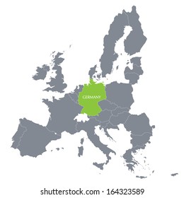 map of European Union with the indication of Germany