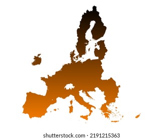 Map of European Union as vector illustration