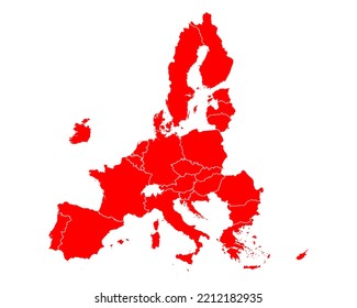 Map of the European Union as vector illustration