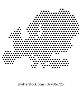 map of Europe,dot