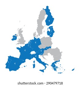 Map Of Eurozone Member Countries