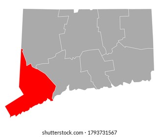 Map Of Fairfield In Connecticut On White