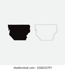 Map of Fallon and Churchill County - Nevada - United States graphic element Illustration template design