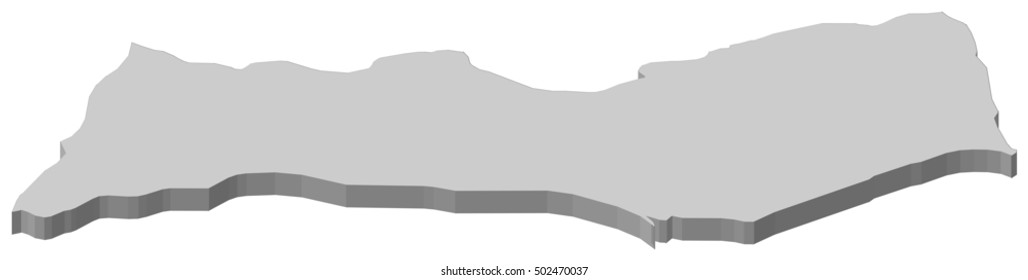 Map - Faro (Portugal) - 3D-Illustration