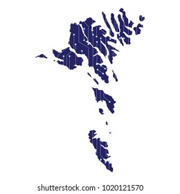 Map of Faroe Islands country