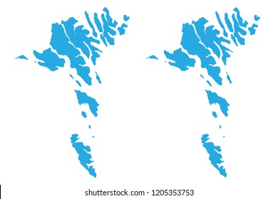 Map - Faroe Islands Couple Set , Map of Faroe Islands,Vector illustration eps 10.
