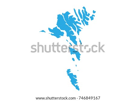 Map of faroe Islands. High detailed vector map - faroe Islands.