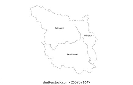 Map of Farrukhabad District Block, Farrukhabad District, Uttar Pradesh State, Republic of India, Government of  Uttar Pradesh, Indian territory, Eastern India, politics, village, tourism