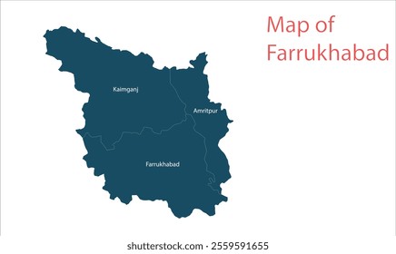 Map of Farrukhabad District, Farrukhabad District, Uttar Pradesh State, Republic of India, Government of  Uttar Pradesh, Indian territory, Eastern India, politics, village, tourism