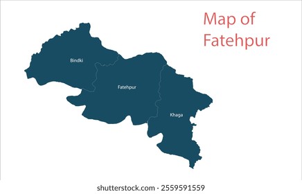 Map of Fatehpur District, Fatehur District, Uttar Pradesh State, Republic of India, Government of  Uttar Pradesh, Indian territory, Eastern India, politics, village, tourism