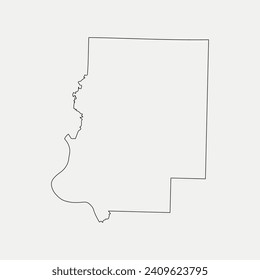 Map of Faulkner County - Arkansas - United States outline silhouette graphic element Illustration template design
