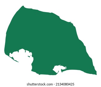 Map of Fehmarn as vector illustration