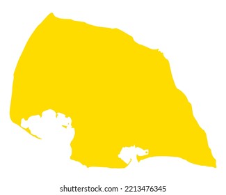 Map of Fehmarn as vector illustration